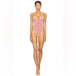 Lovers + Friends RUBY ONE PIECE Red Gingham One-Piece Swimsuit XS